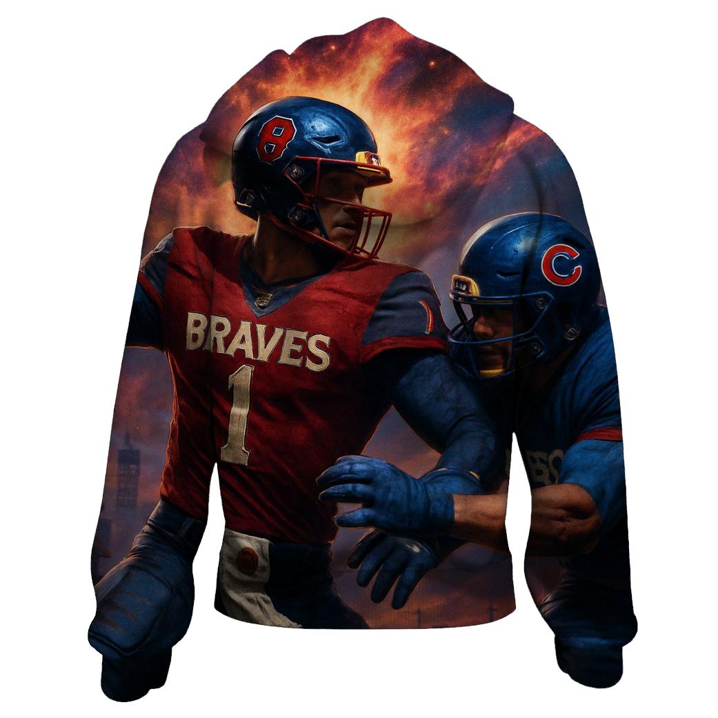 Gridiron Showdown Over The Diamond lightweight hoodies