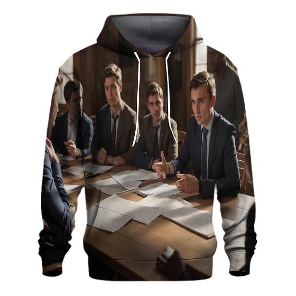 Charlie Kirk Engaging With Young Activists At Conservative Leadership Workshop printed hoodies