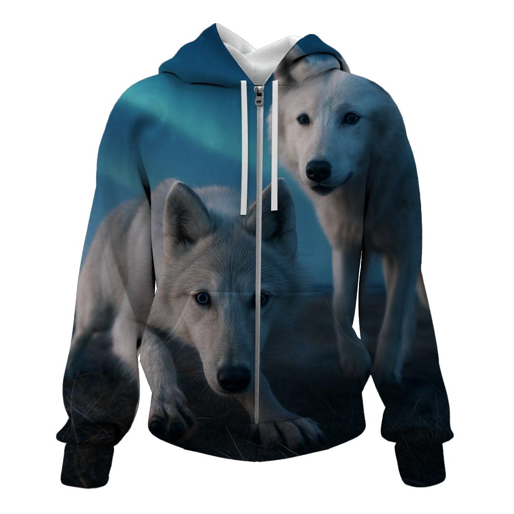 Tundra Twilight Pup Lesson embroidered hoodies