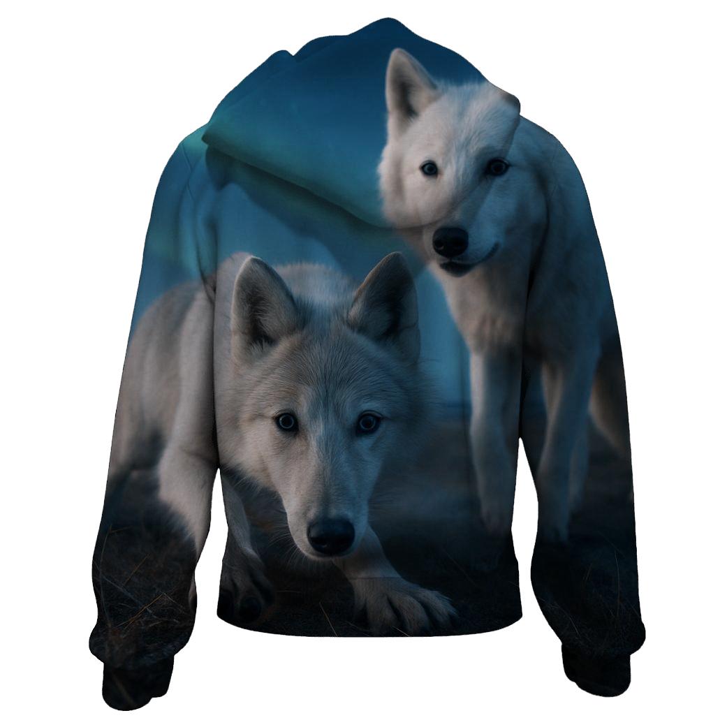 Tundra Twilight Pup Lesson embroidered hoodies