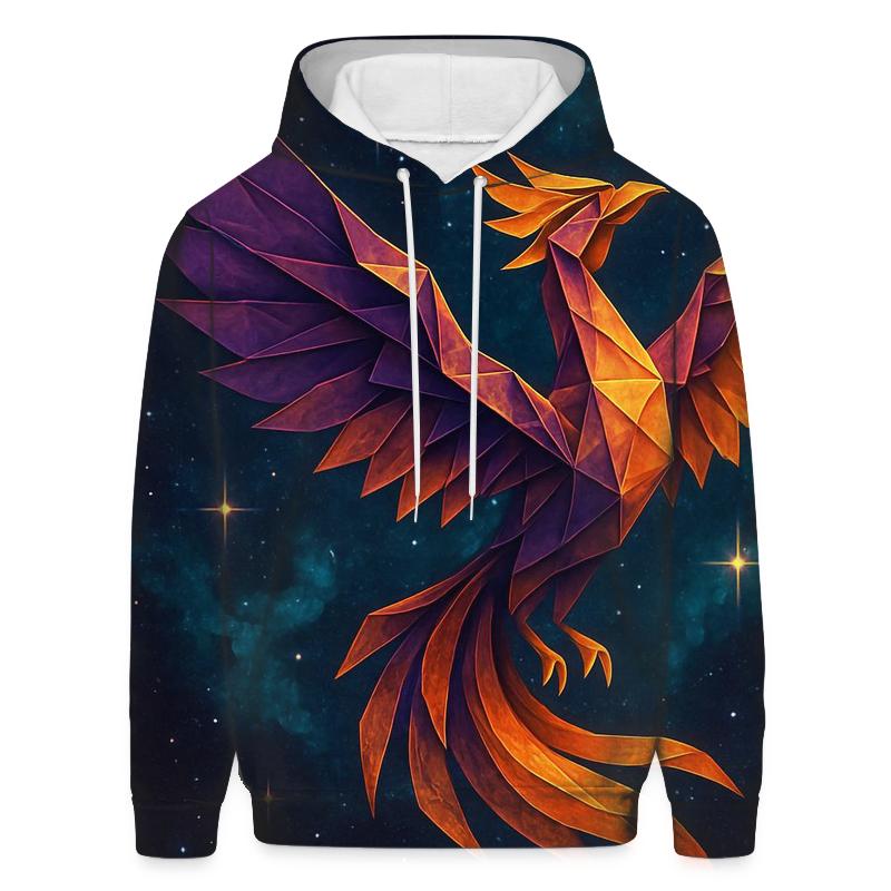 Cosmic Origami Phoenix hoodie designs