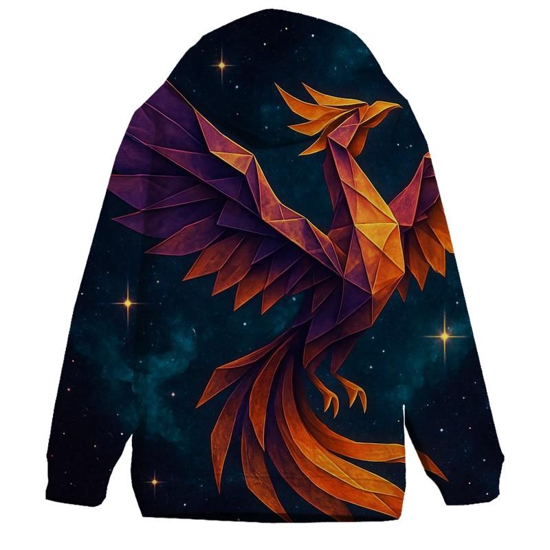 Cosmic Origami Phoenix hoodie designs