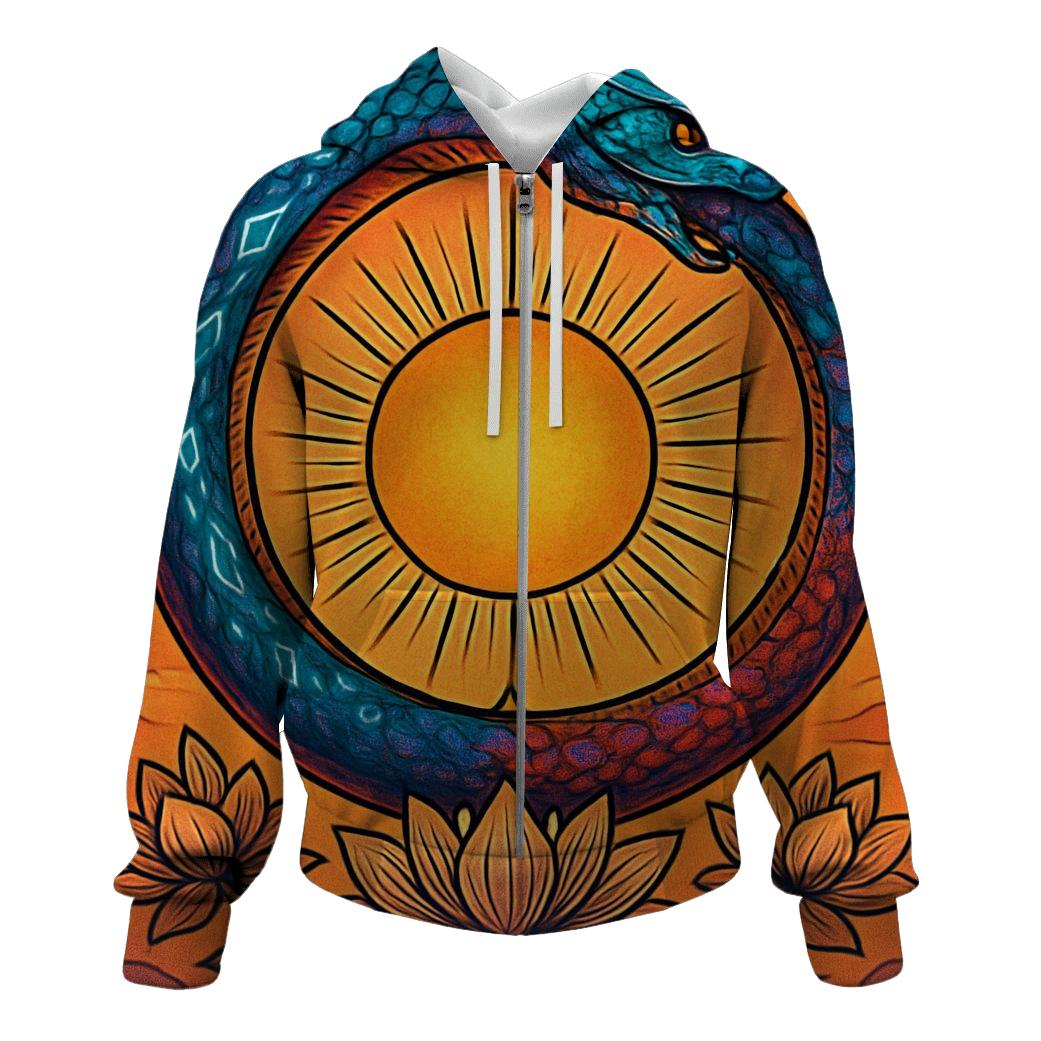 Celestial Cycle printed hoodies