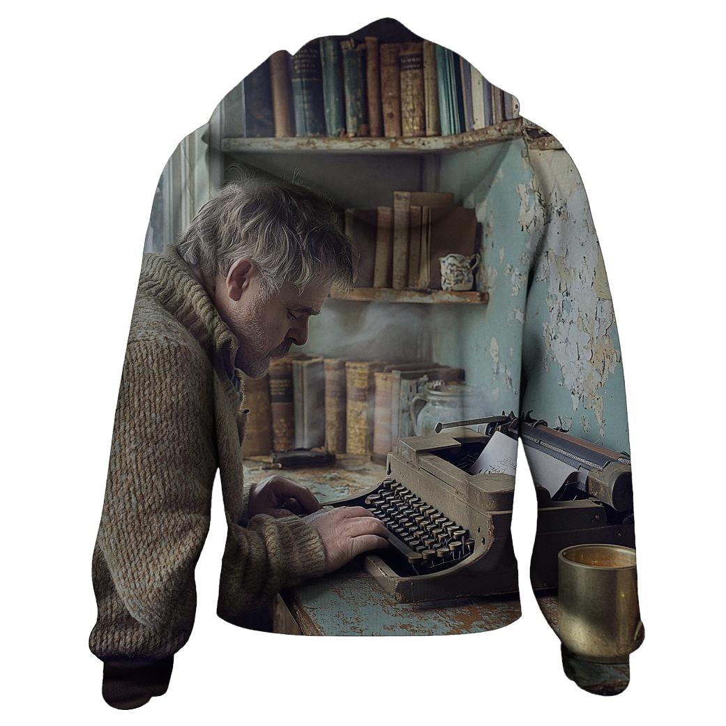 Graham Greene Writing In Seaside Cottage pullover hoodies