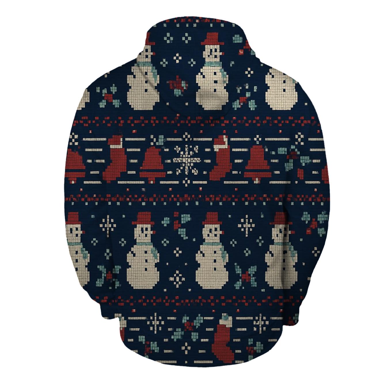 Pixel Snowman Carol Band Design premium hoodies