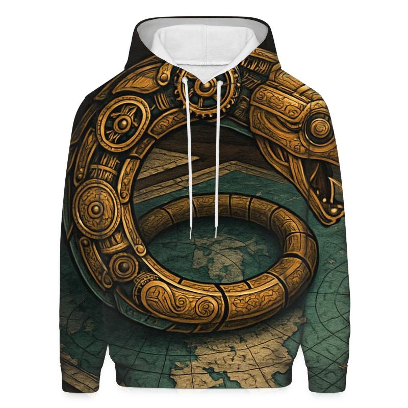 Clockwork Ouroboros Navigator printed hoodies