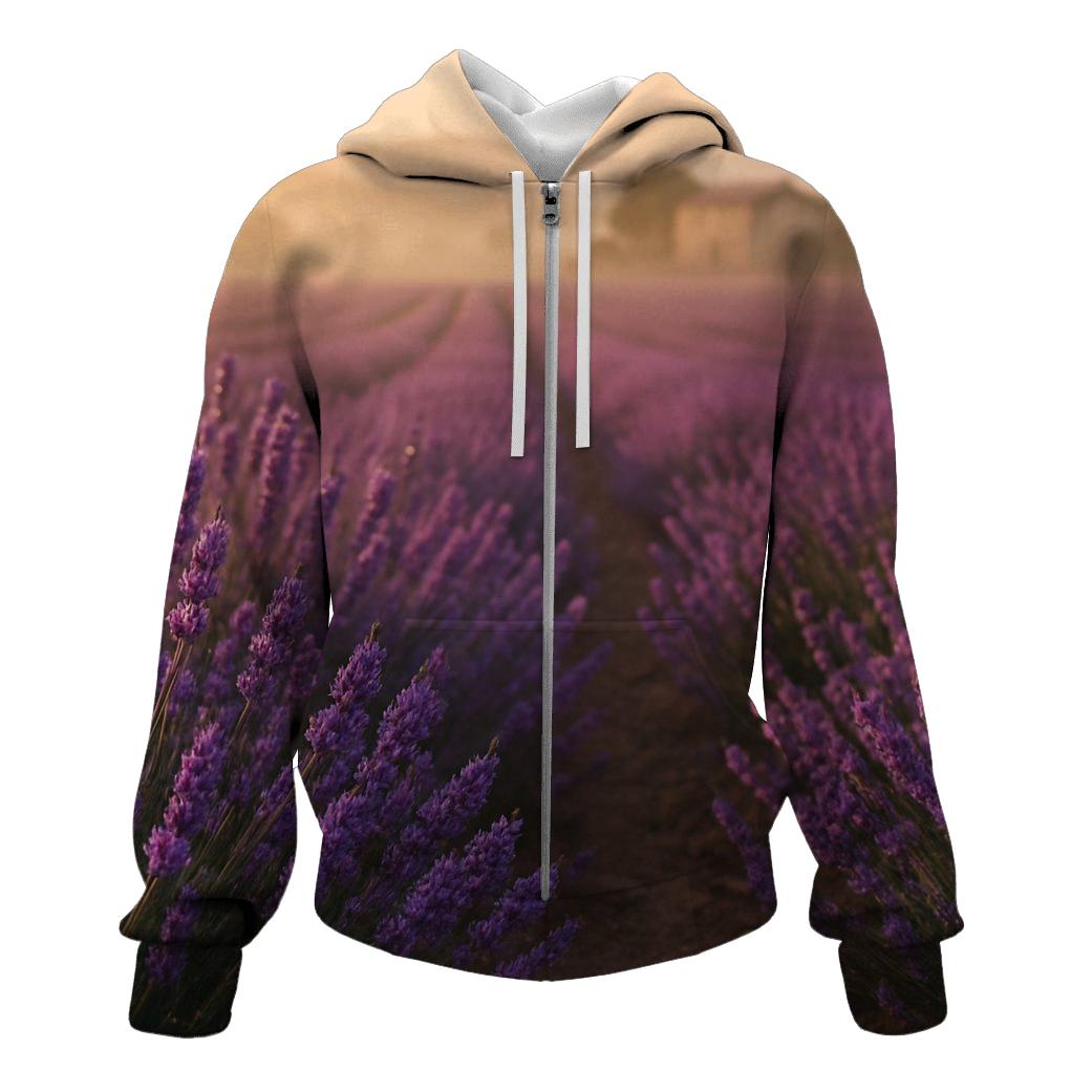 Sunlit Lavender Field At Dawn hoodie styles