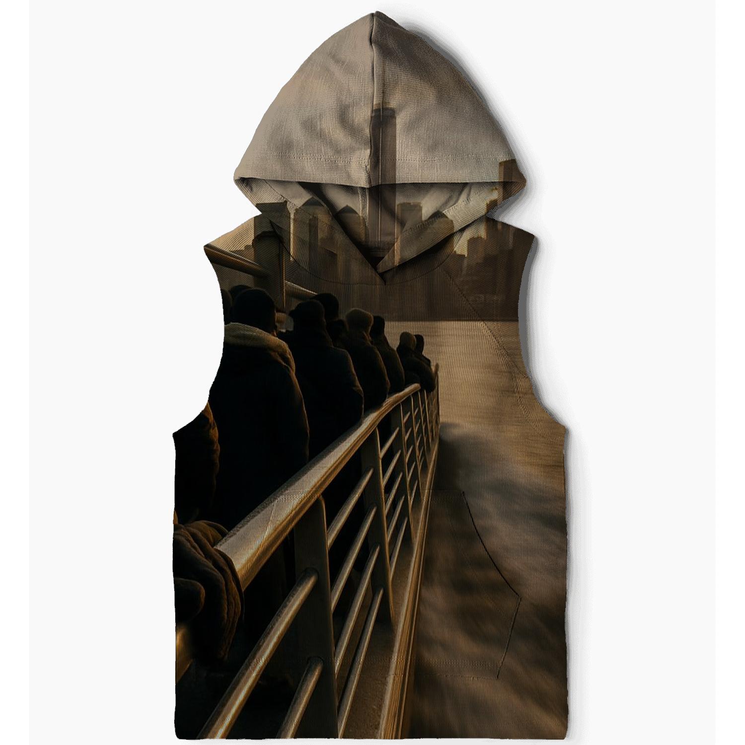 Sunrise Ferry Over Manhattan Mosaic heavyweight hoodies