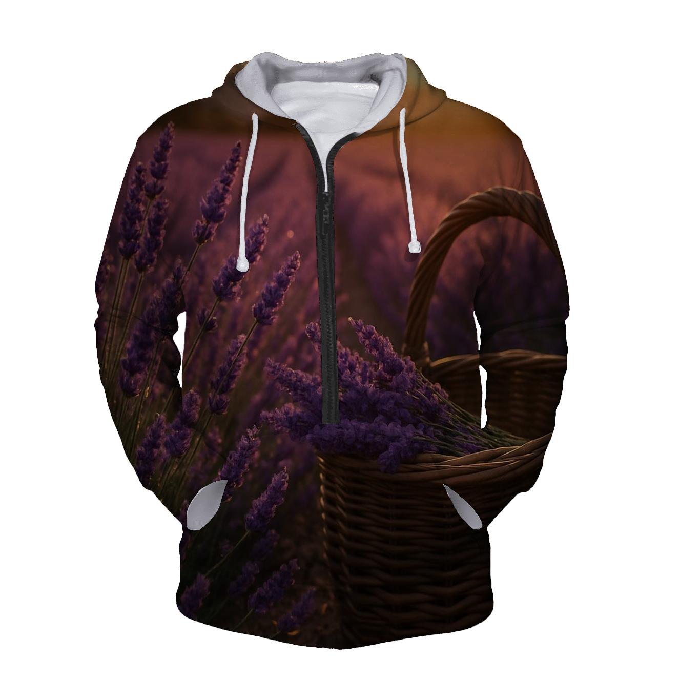 Golden Hour Lavender Harvest In Provence printed hoodies