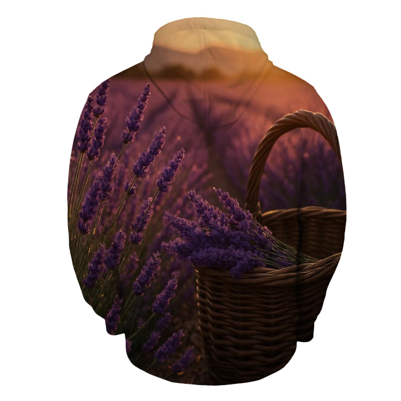 Golden Hour Lavender Harvest In Provence printed hoodies