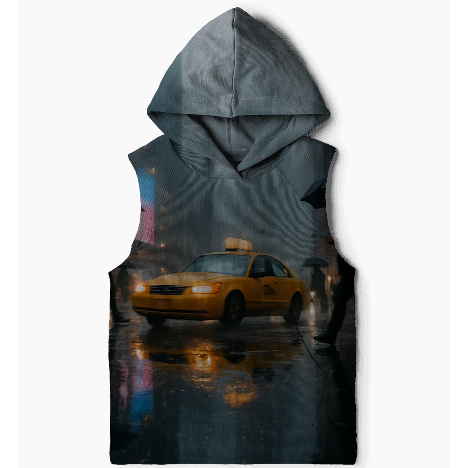 Rain Washed Midtown Rush Hour Reflection zip-up hoodies