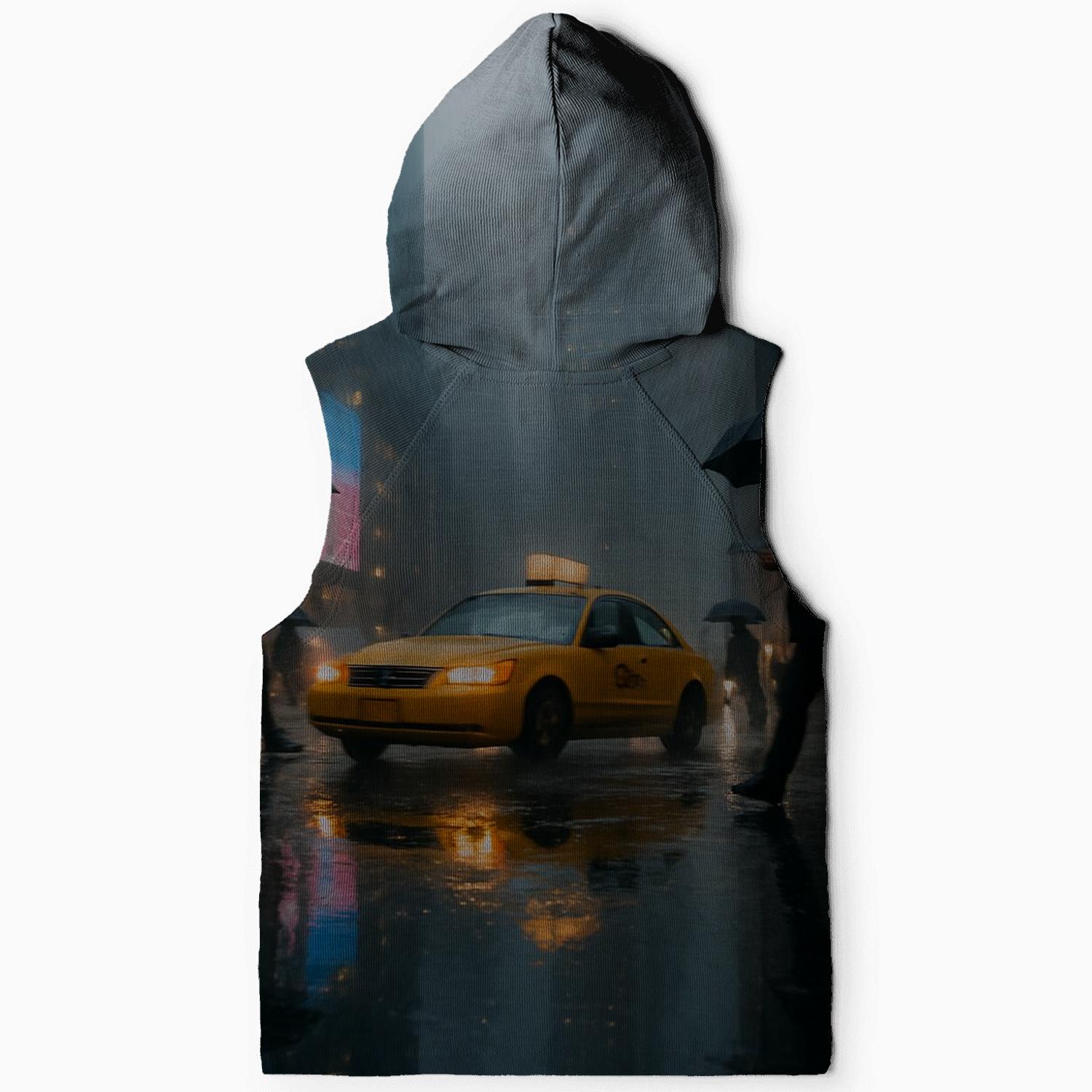 Rain Washed Midtown Rush Hour Reflection zip-up hoodies