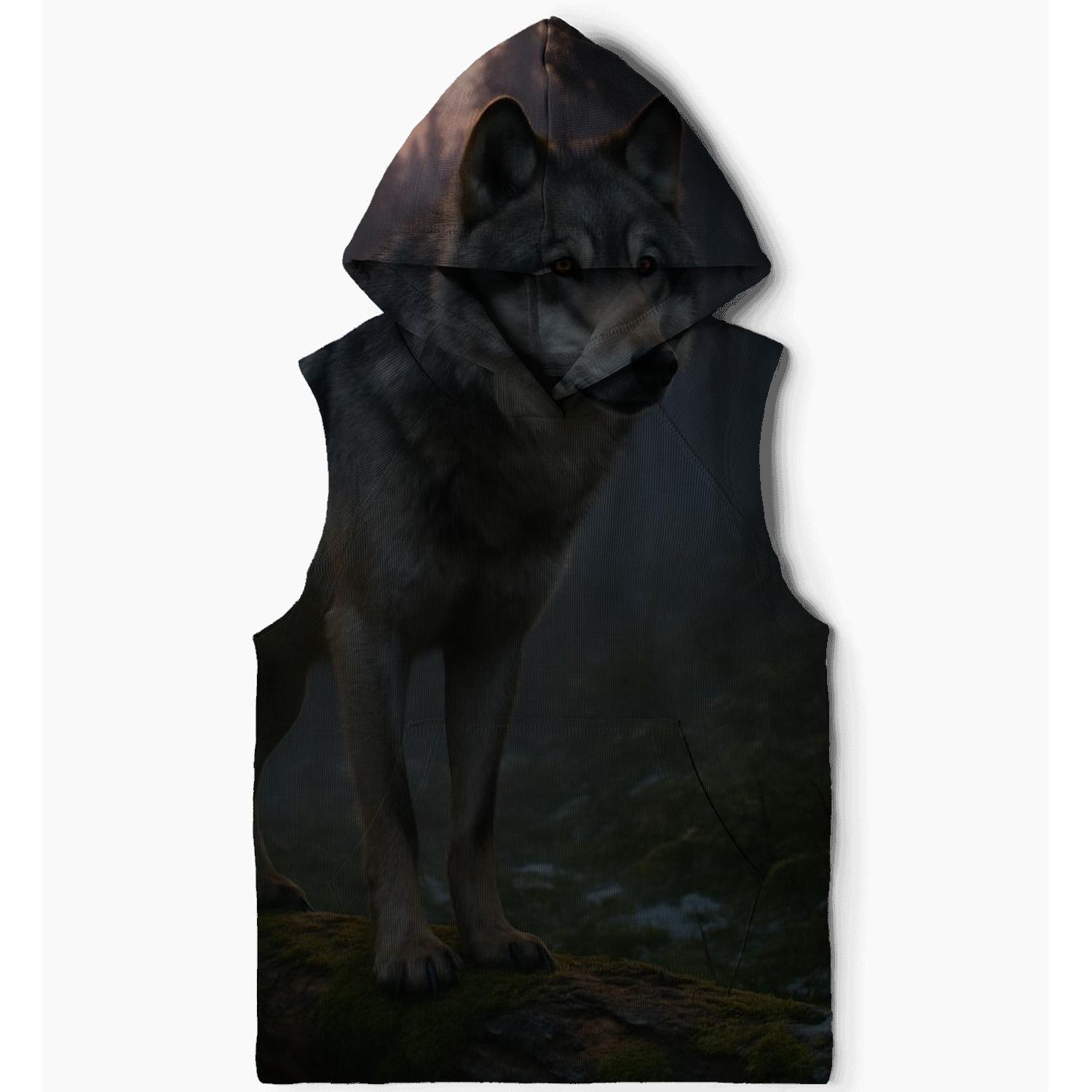Twilight Sentinel Wolf In Boreal Forest designer hoodies
