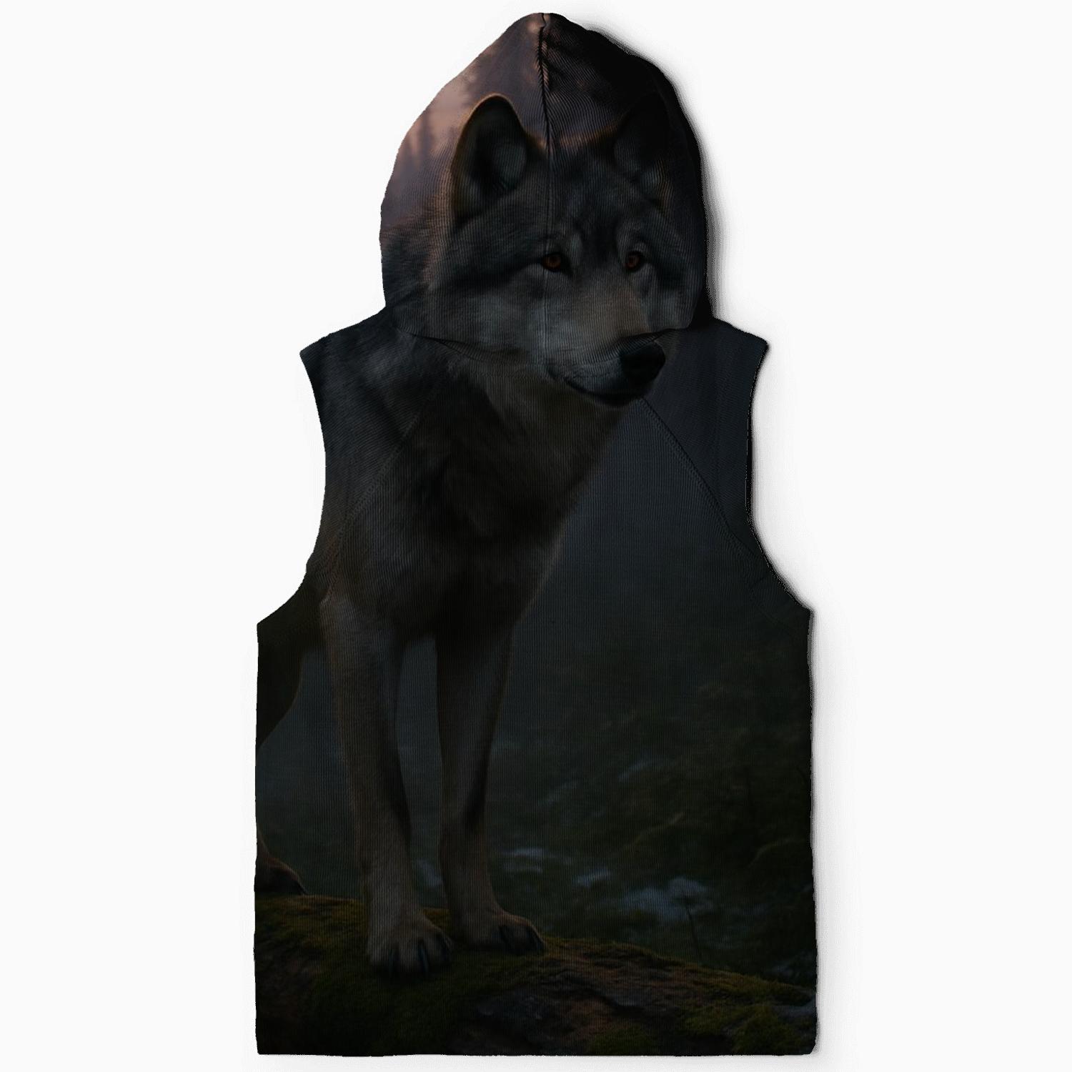 Twilight Sentinel Wolf In Boreal Forest designer hoodies