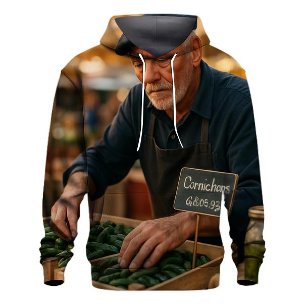 Market Vendor With Cornichon Crates hoodie styles
