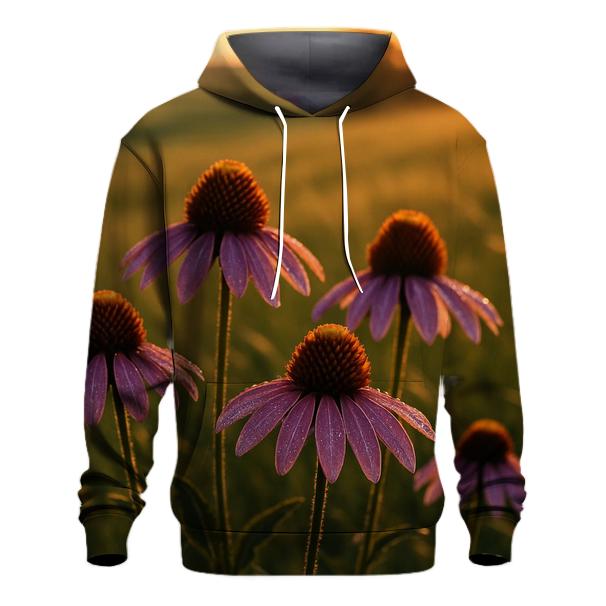 Prairie Evening Coneflower Study designer hoodies