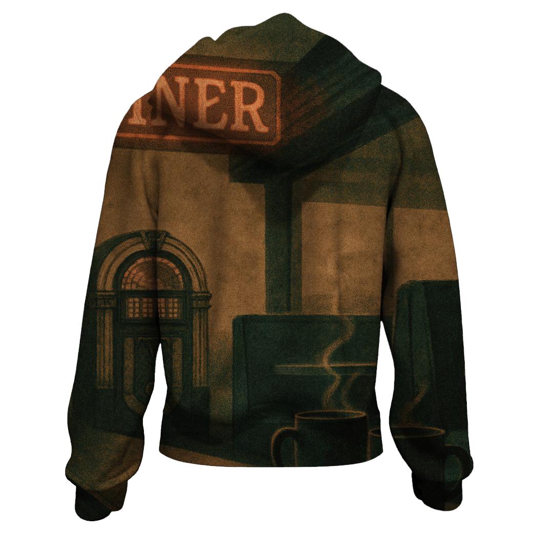 Celestial Diner Night graphic hoodies