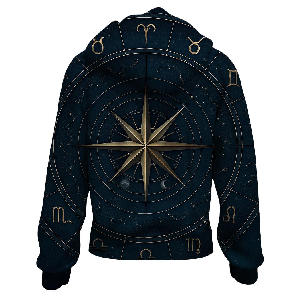 Ecliptic Zodiac Compass custom hoodies
