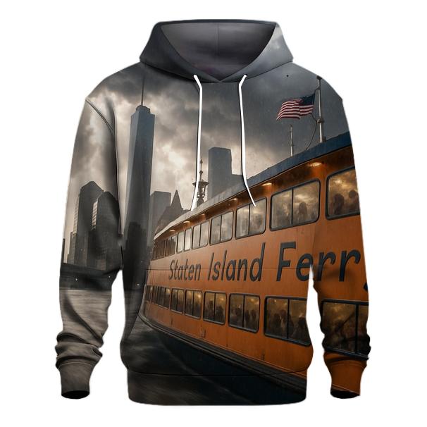 Staten Island Ferry In A Summer Thunderstorm zip-up hoodies