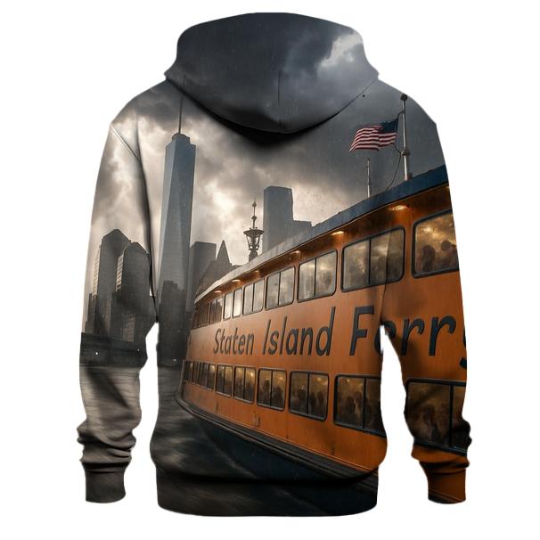 Staten Island Ferry In A Summer Thunderstorm zip-up hoodies