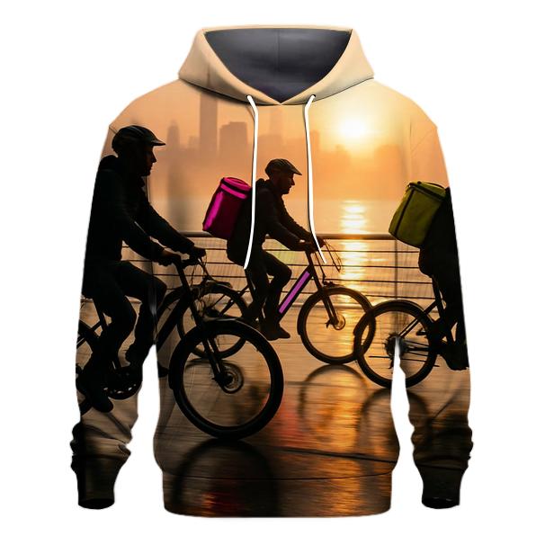 Dawn Courier Rush Through River Mist premium hoodies