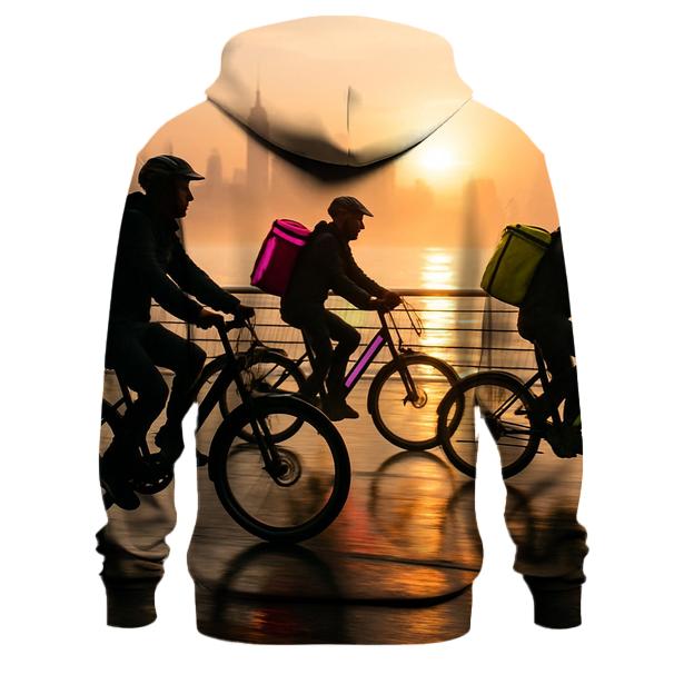Dawn Courier Rush Through River Mist premium hoodies