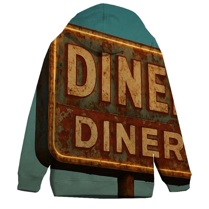 Classic Vintage Roadside Diner Sign graphic hoodies