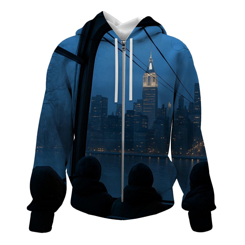 Winter Twilight From Roosevelt Island Tram hoodie designs