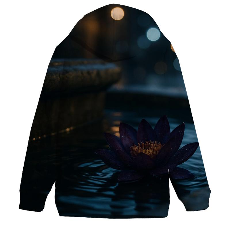 Midnight Lotus In Urban Fountain pullover hoodies
