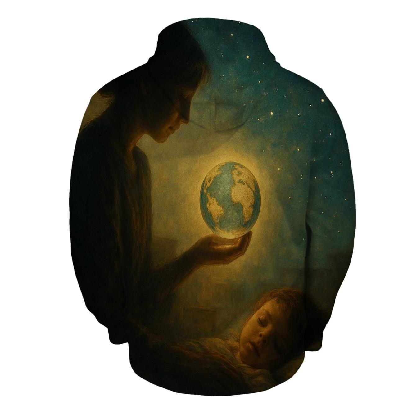 The Quiet Atlas Bearing Worlds With A Mothers Love printed hoodies
