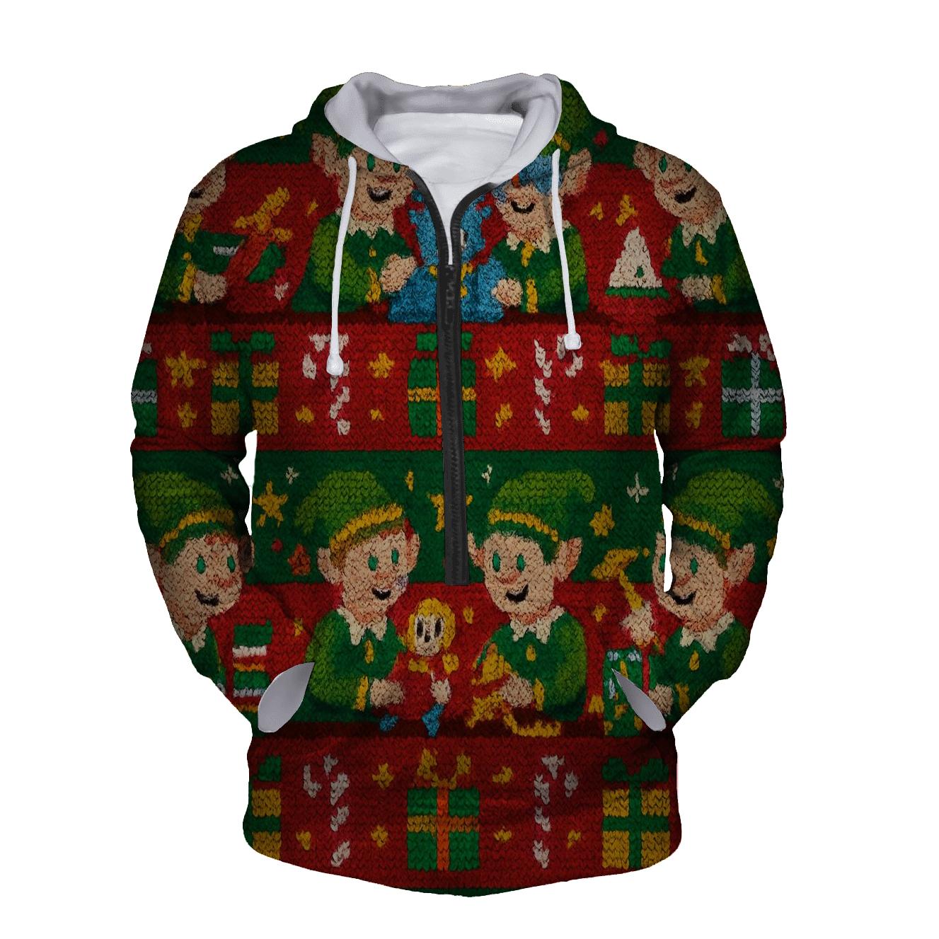 Mischievous Elf Toy Workshop Design heavyweight hoodies