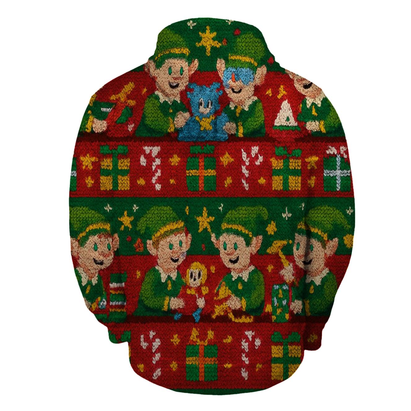 Mischievous Elf Toy Workshop Design heavyweight hoodies