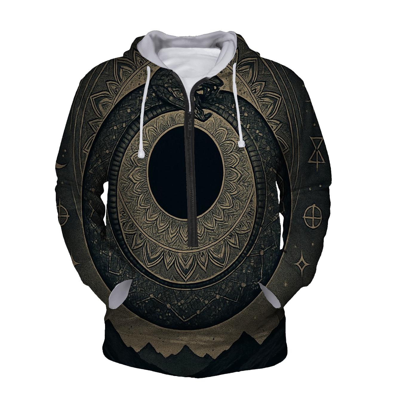 Eclipse Serpent Mandala printed hoodies
