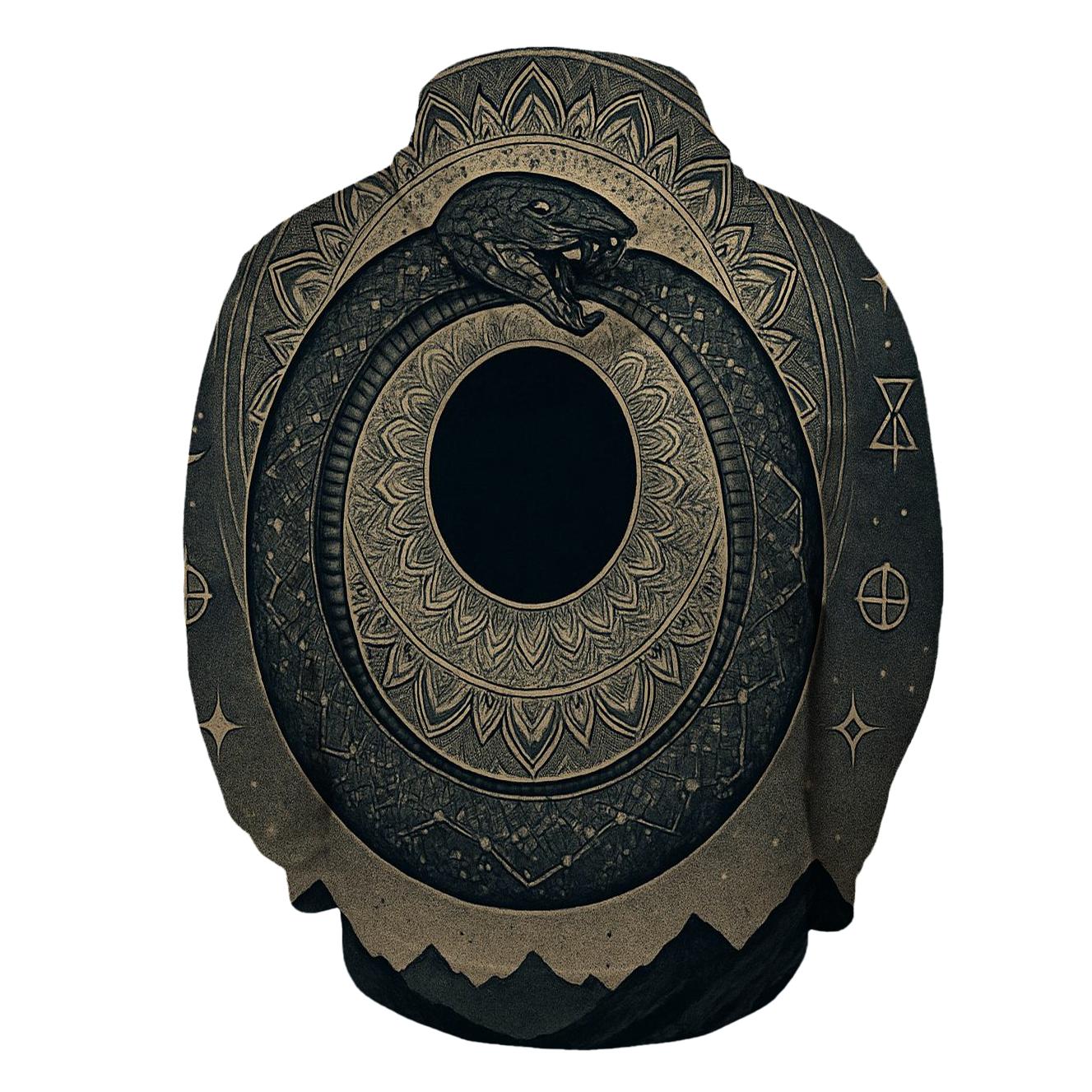 Eclipse Serpent Mandala printed hoodies
