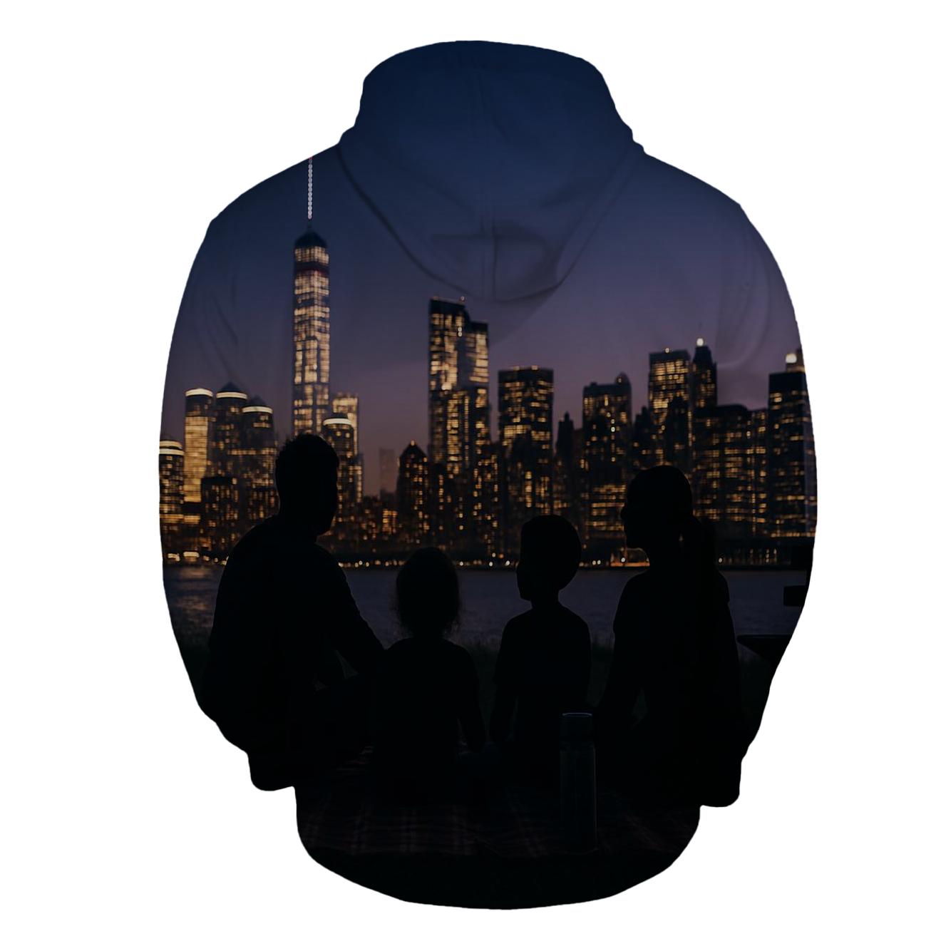Twilight From Governors Island embroidered hoodies