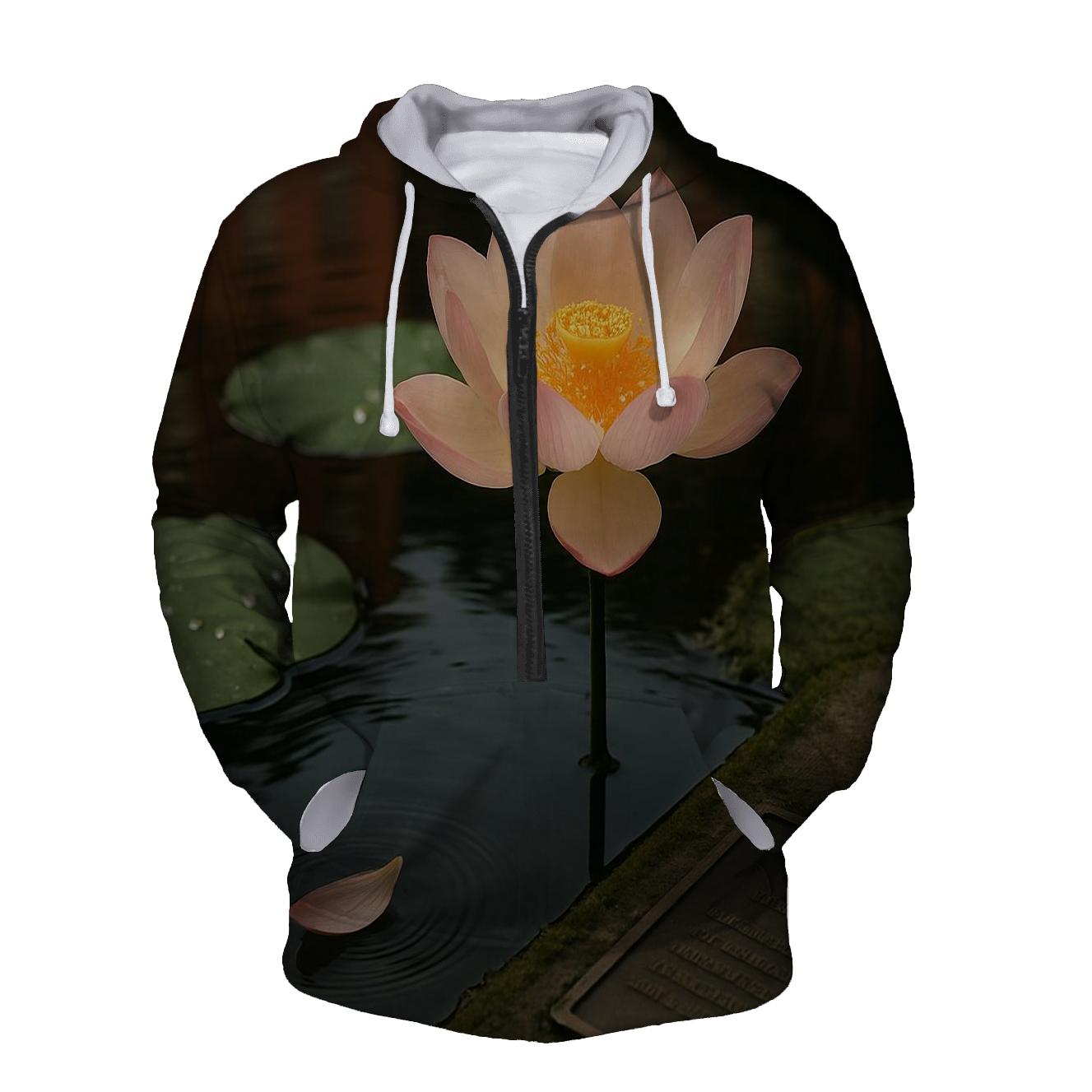 Urban Lotus In A Reclaimed Pond custom hoodies