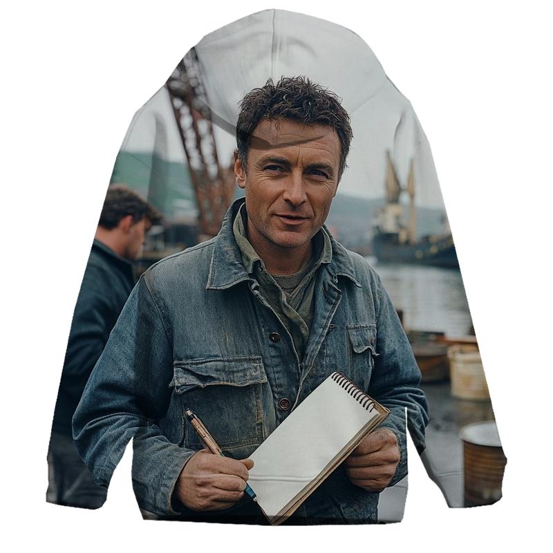 Graham Greene Interview With Shipyard Workers zip-up hoodies