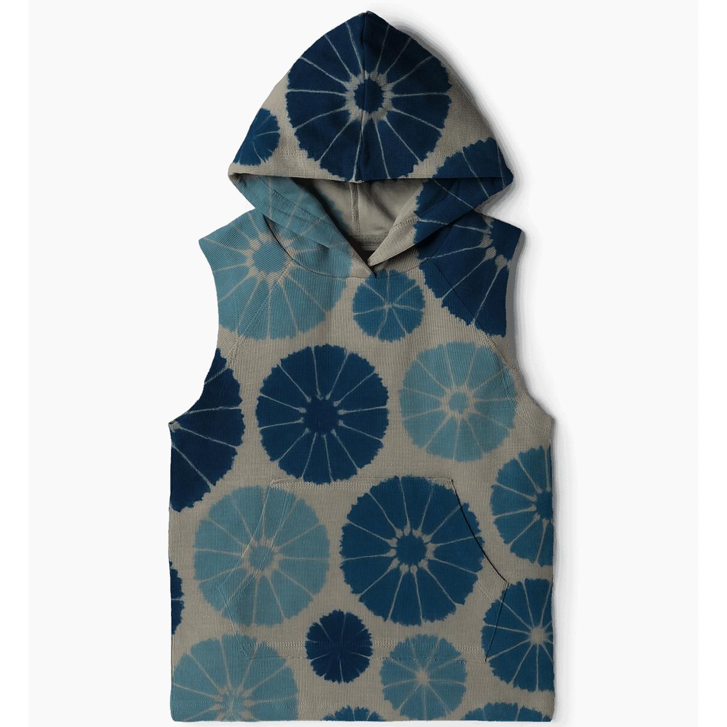 Indigo Kumo Rosettes embroidered hoodies