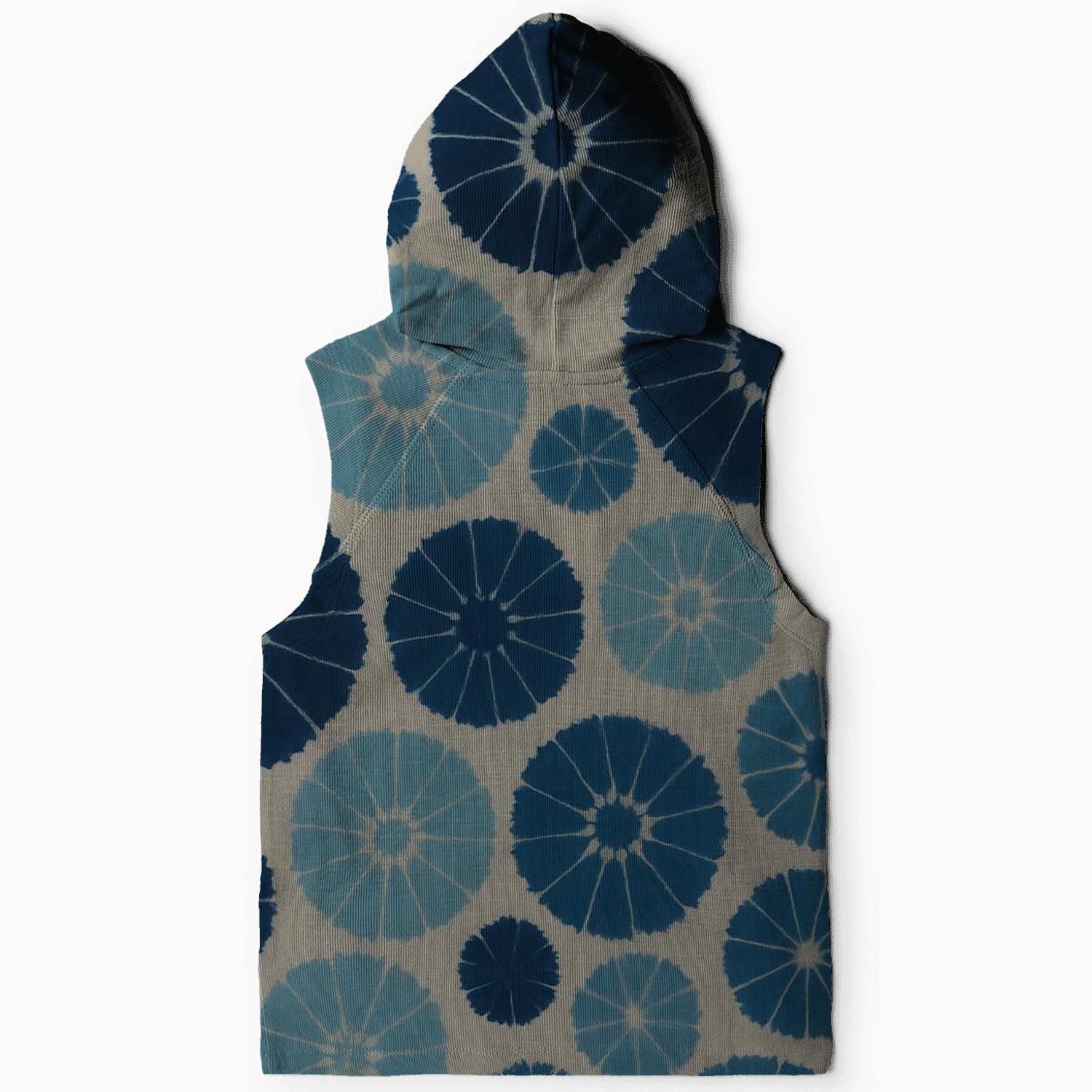 Indigo Kumo Rosettes embroidered hoodies