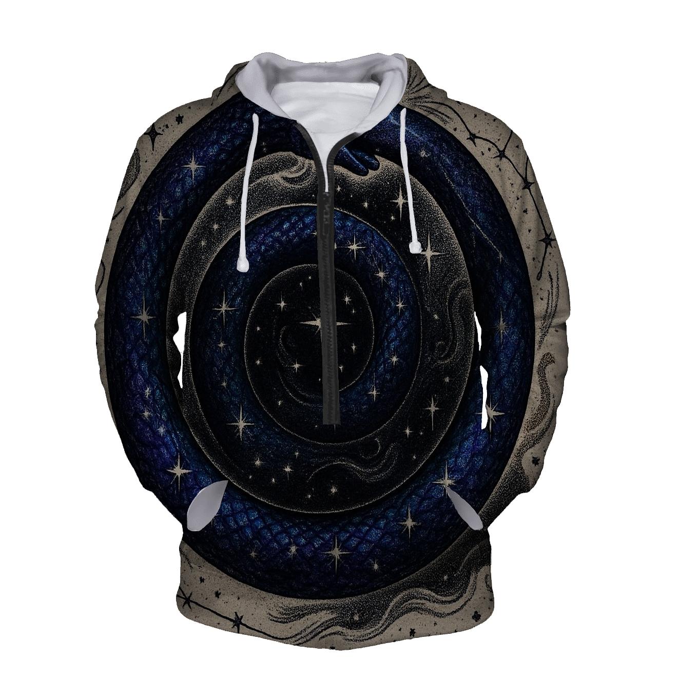 Celestial Ouroboros Enigma zip-up hoodies