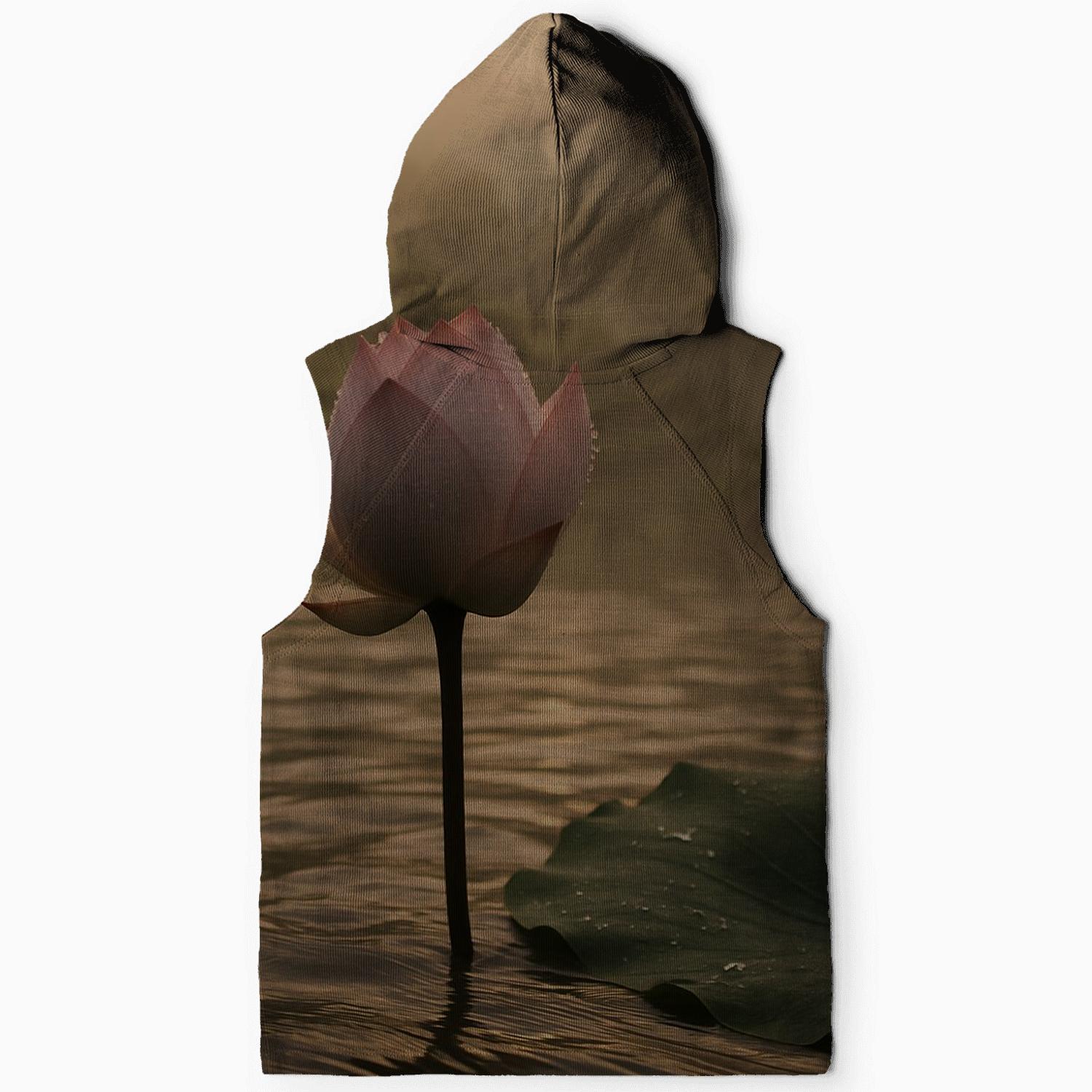 Dawn Lotus In Misted Rice Terrace lightweight hoodies