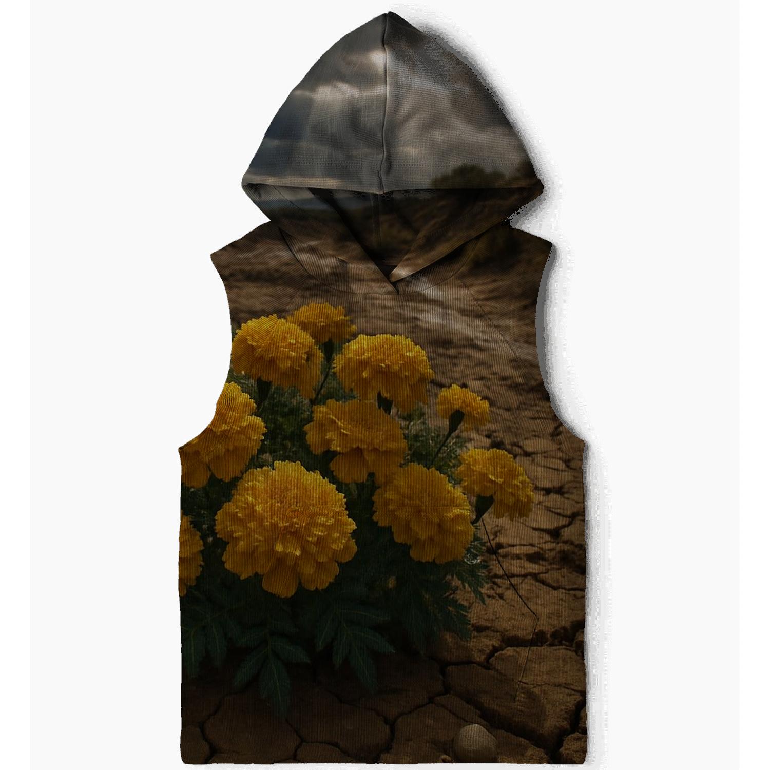Desert Marigold After Rare Rain printed hoodies