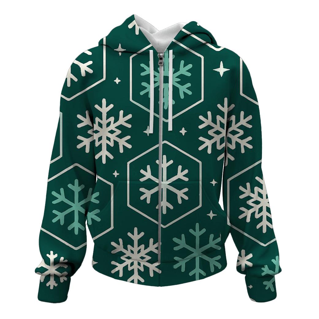 Snowflake Tile Pattern hoodies fashion