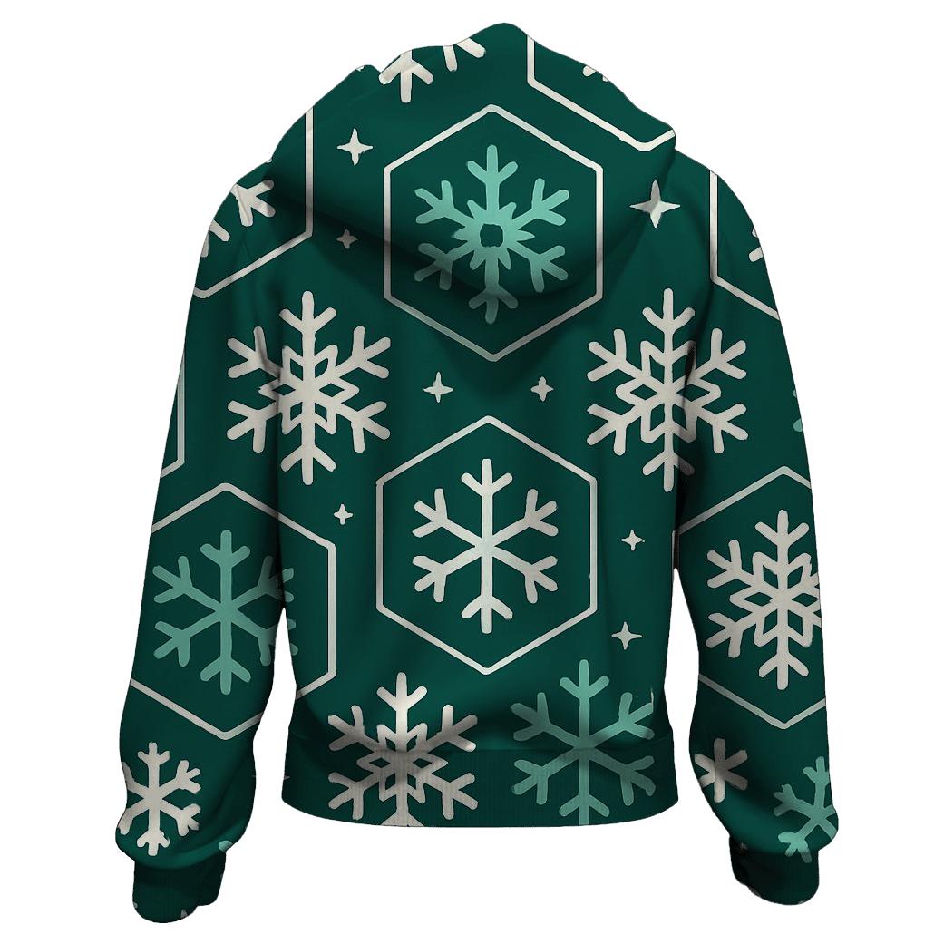 Snowflake Tile Pattern hoodies fashion
