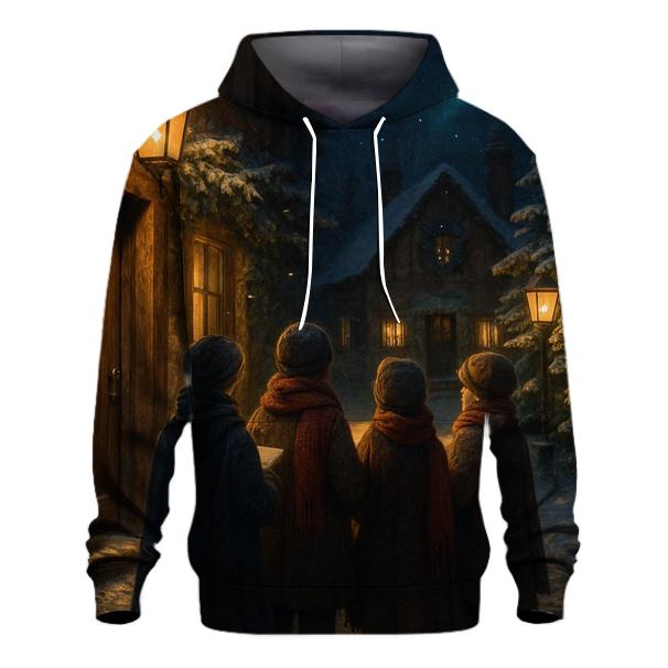 Midnight Carol On Snowy Lane premium hoodies