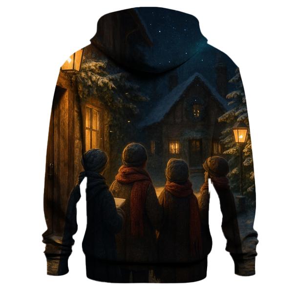 Midnight Carol On Snowy Lane premium hoodies