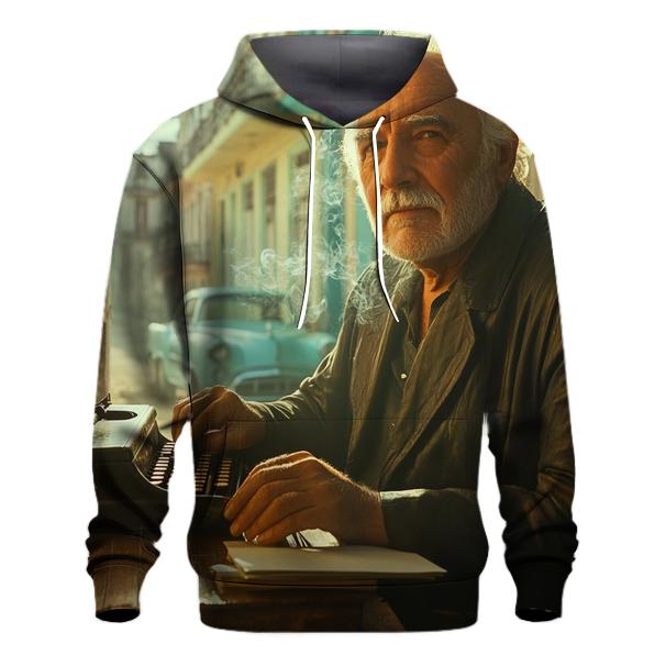 Graham Greene Writing In Havana Hotel Room lightweight hoodies