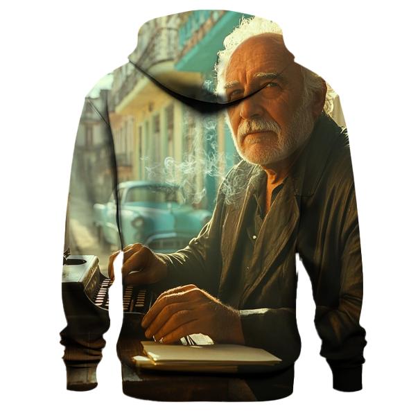 Graham Greene Writing In Havana Hotel Room lightweight hoodies
