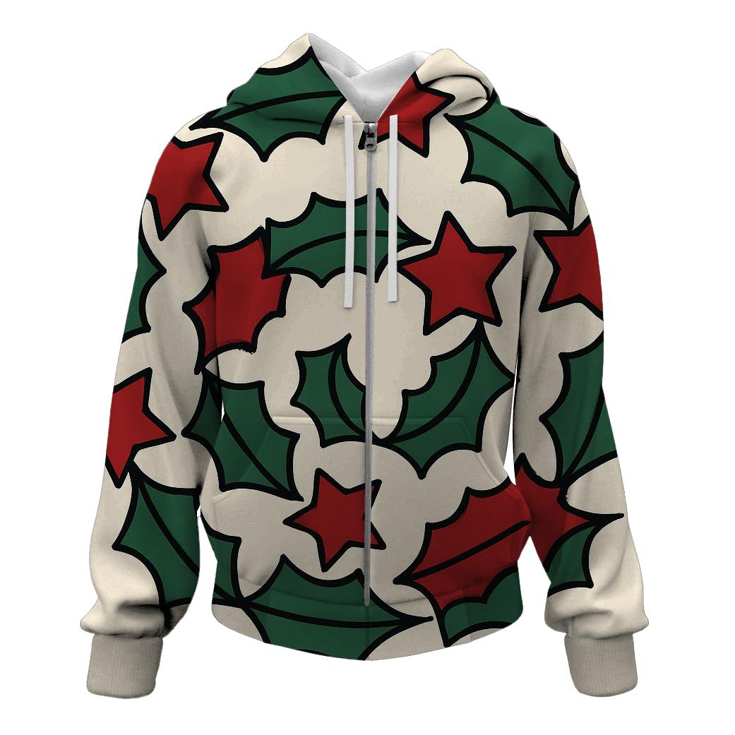 Crimson Holly Star Spiral hoodie designs