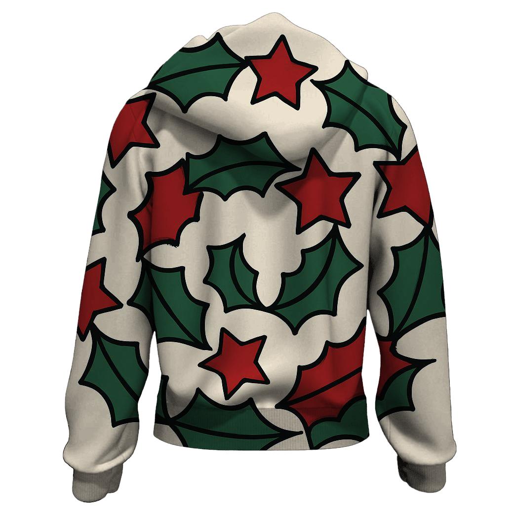 Crimson Holly Star Spiral hoodie designs